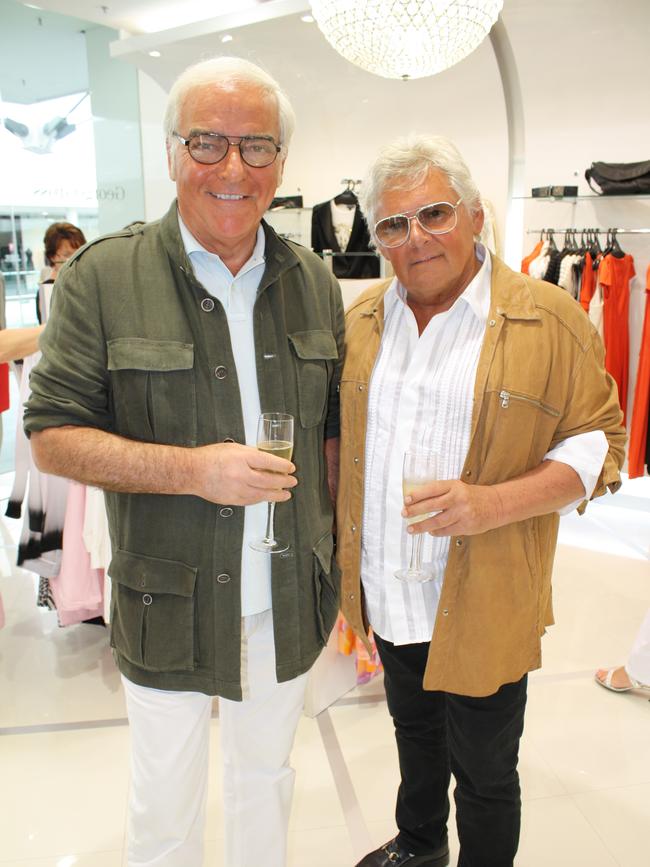George and Harry at their Gold Coast store Marina Mirage following a lunch they hosted at Fellini on Friday, November 5, 2010. Photo: Katrina Jones.