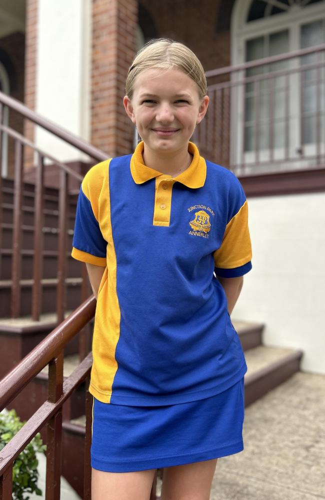 Mathilde Baker, Junction Park State School captain. Picture: Contributed