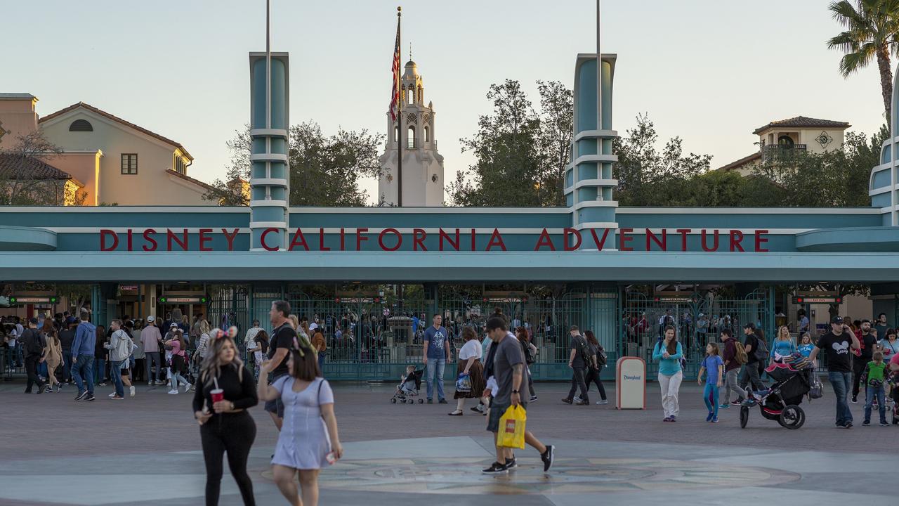 Visitors attend Disney California Adventure theme park on February 25. Picture: David McNew/Getty Images/AFP