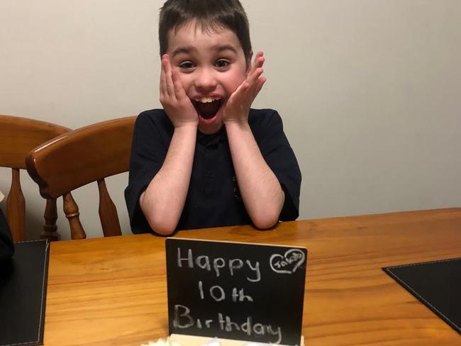 Jakob McIntyre celebrated his 10th birthday last year.