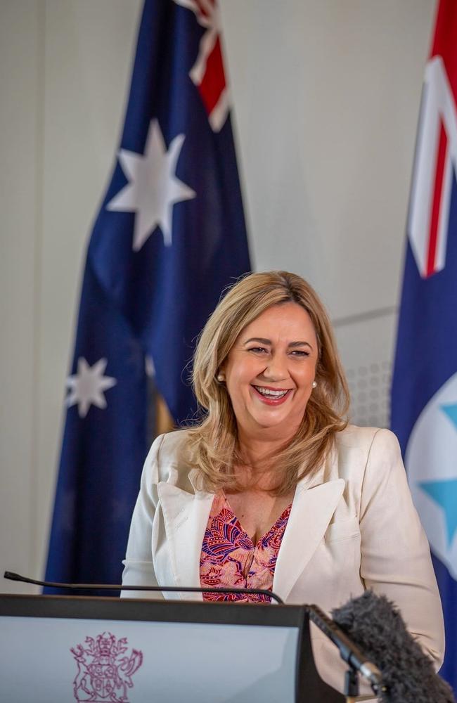 Annastacia Palaszczuk on the day she confirmed her retirement from politics. Picture: NCA NewsWire