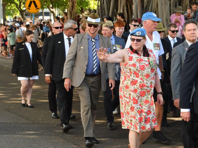 Anzac Day 2025. Strand parade in Townsville. Rwandan veterans. Picture: Evan Morgan