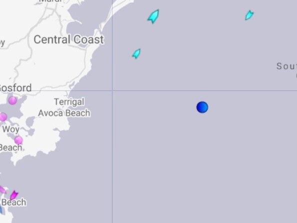 MarineTraffic’s tracker of the cruise ship and its location.