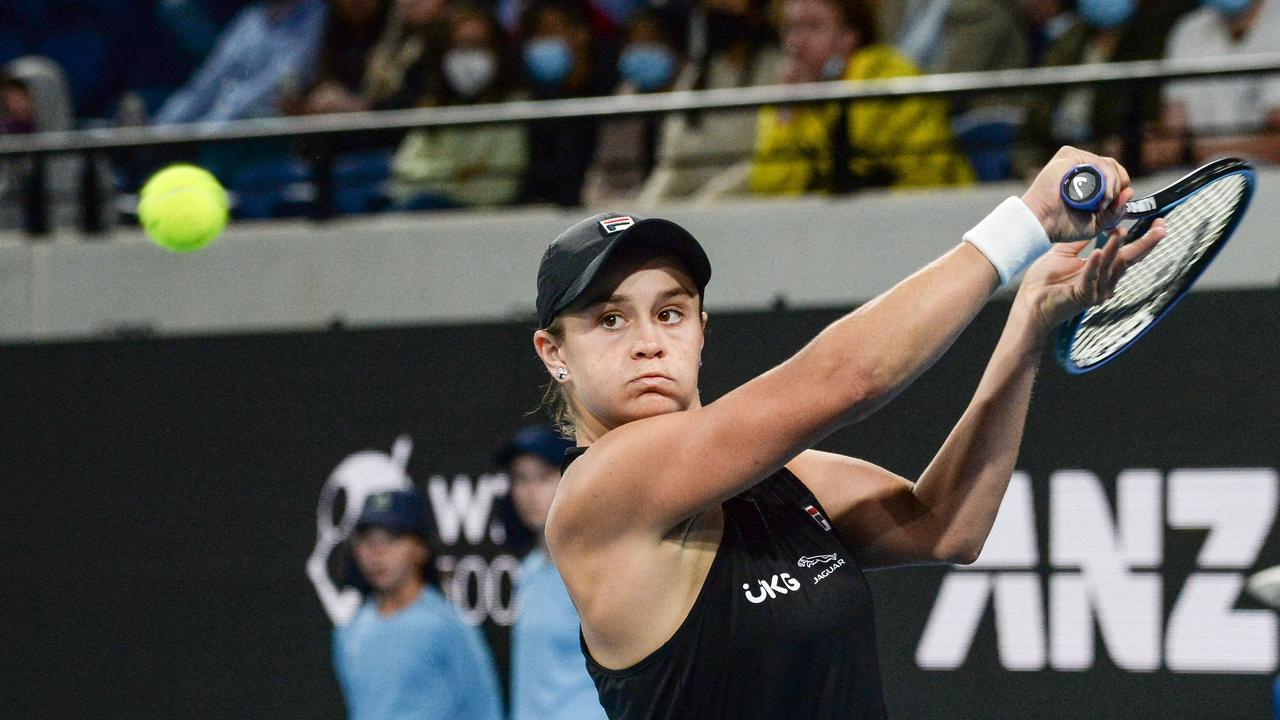 Ash Barty staged a brilliant comeback in Adelaide against Coco Gauff after being on the brink of defeat. Picture: AFP