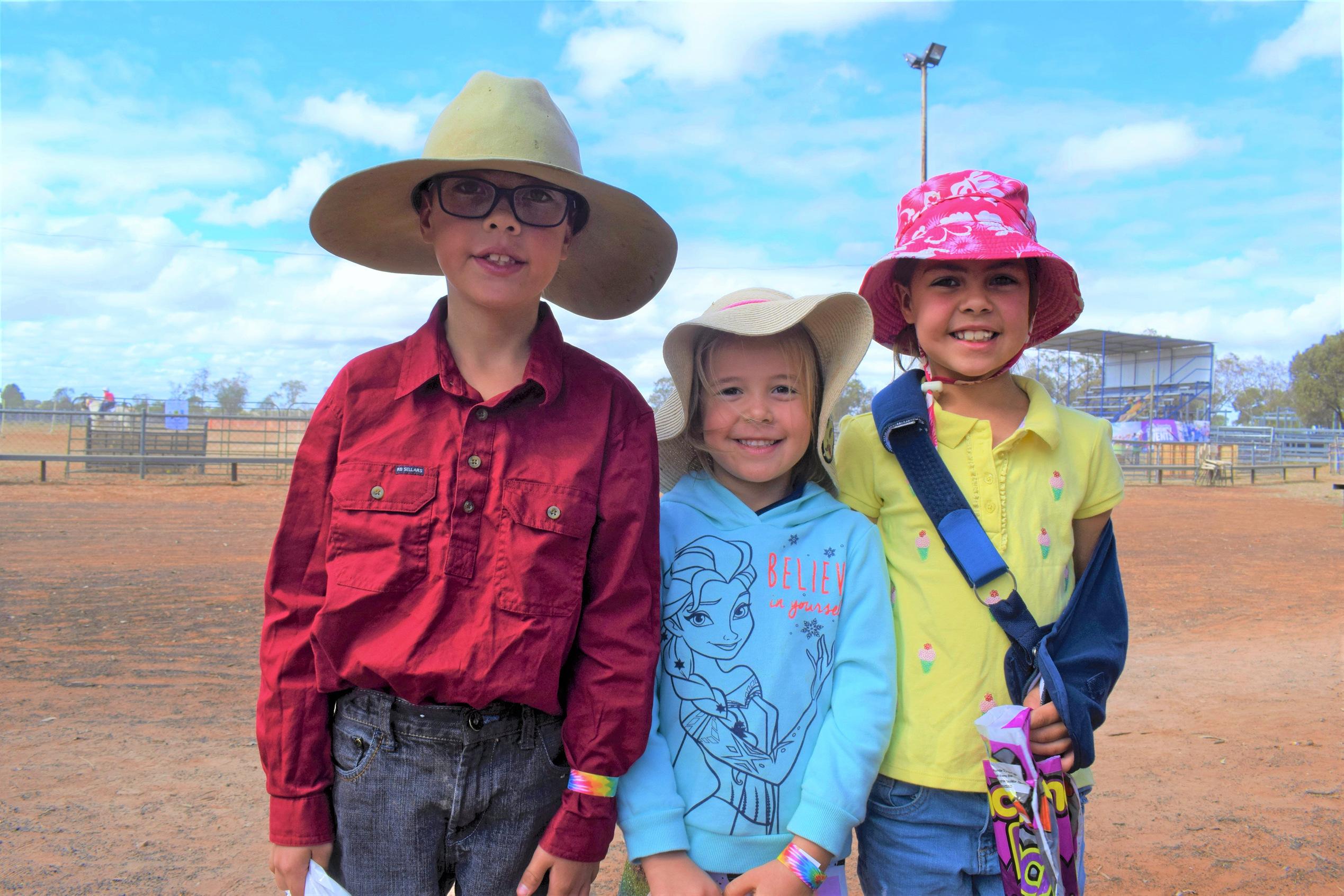 Brock, Charlie and Bella from Hannaford at the Hannaford Gymkhana and Fete. Picture: Kate McCormack