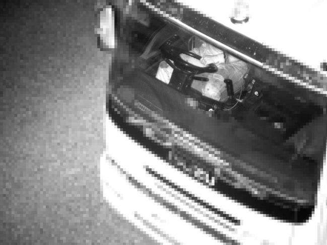 A truck driver caught by covert camera without a seatbelt