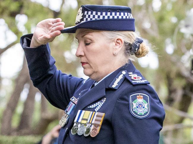 Queensland Police Commissioner Katarina Carroll at the National Police Remembrance Day at Botanical Gardens memorial, Brisbane, Tuesday, September 29, 2020 - Picture: Richard Walker