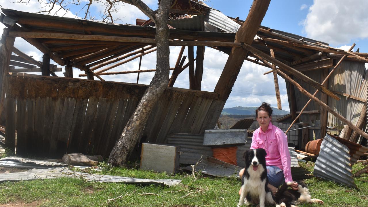 Katie Christensen sheltered inside her house with her three kids, while the storm outside ripped their property to shreds.