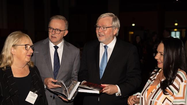 Jenny Macklin, Anthony Albanese, Kevin Rudd and Linda Burney at the National Apology Anniversary breakfast in 2023. Picture: Gary Ramage/NCA NewsWire