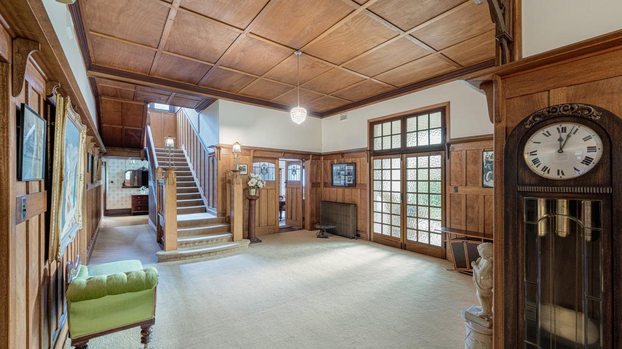 The massive foyer leading upstairs.