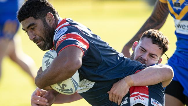 Camden’s Danny Fualalo was once again in a try-scoring mood: Pics by Julian Andrews.