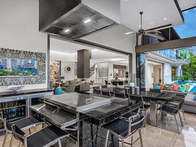 Sprawling living and dining areas at 1 Leopard St, Kangaroo Point. Picture: Supplied