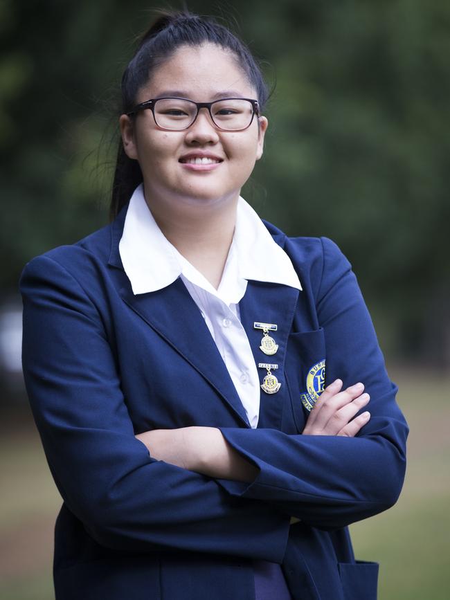 Burwood Girls High School student Joanne Tran. Picture: Dylan Robinson