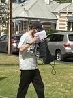 Kym Joseph Lavia walking out of the Mount Gambier Magistrates Court after labelling stalking allegations against him as 