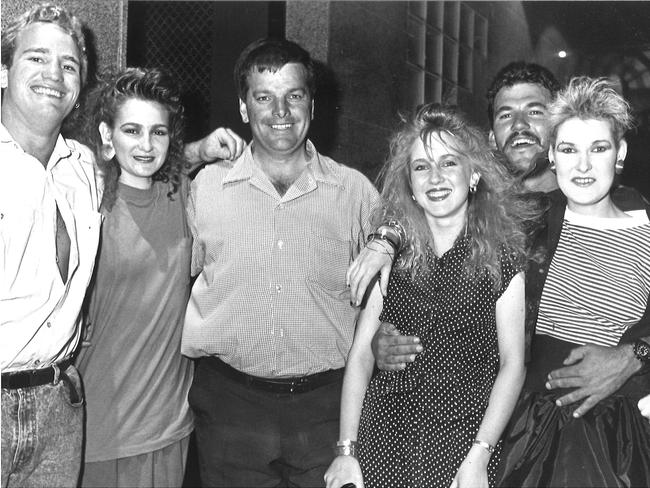 Darren Haliday, Belinda Zaitz, Neville Solly, Suzanne Francis, Dave Digiusto and Tracey Power at NYE celebrations. Picture: Mike Dugdale