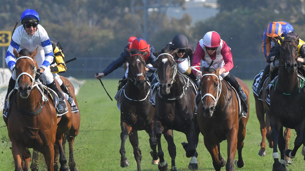 Jockey Glen Boss rides Kolding to victory in last year’s Iron Jack Golden Eagle.