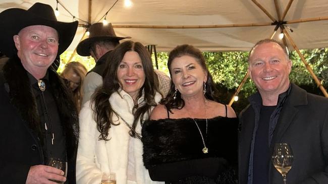 Patricia Ilhan with husband Chris Blackman, Maryanne and Dario Giannarelli at her 60th birthday celebrations.