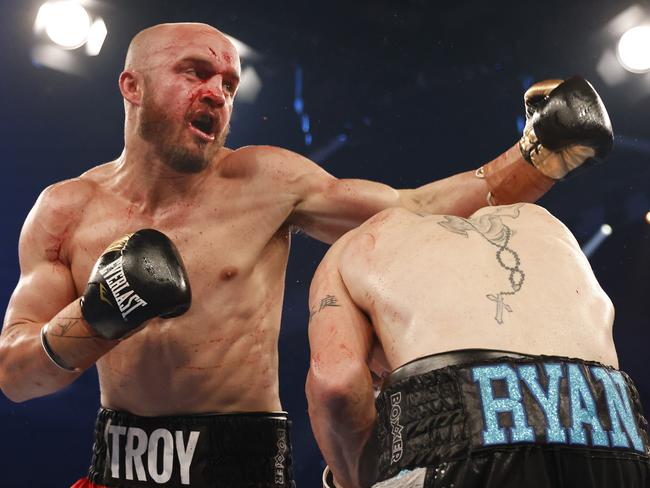 Troy O’Meley (L) had a pair of wars against Wade Ryan (R). Picture: Mark Evans/Getty Images