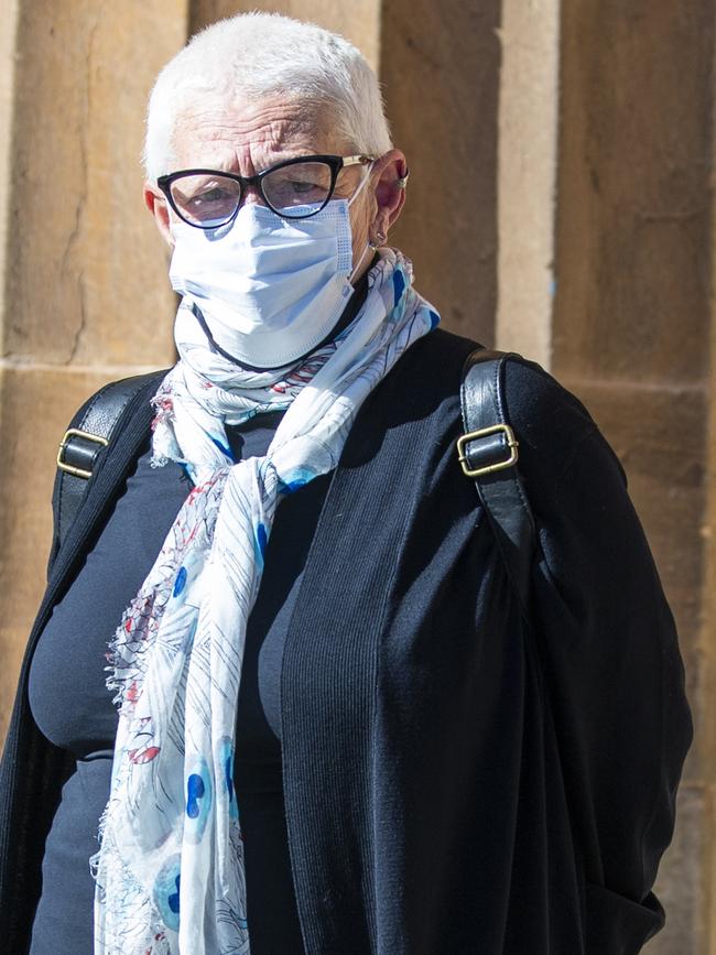 Marguerita Elizabeth leaving the Adelaide Magistrates Court after an earlier appearance. Picture: Mark Brake