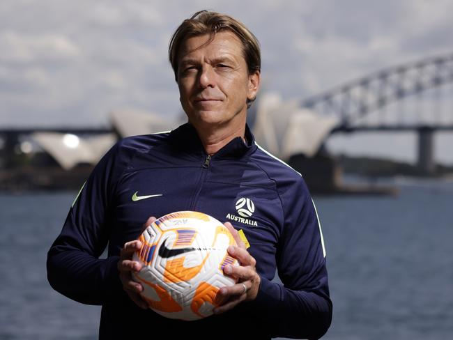 Matildas’ coach Tony Gustavsson is ready to put his best team forward as the Cup of Nations gets underway in Gosford. Picture: Jenny Evans/Getty Images