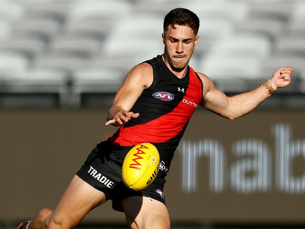 Jade Gresham was busy early for his new club in Geelong. Picture: Michael Willson/AFL Photos via Getty Images.