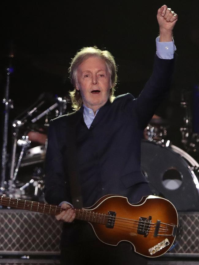 Paul McCartney will play at Sydney’s Allianz stadium this Friday and Saturday. Picture: David Crosling