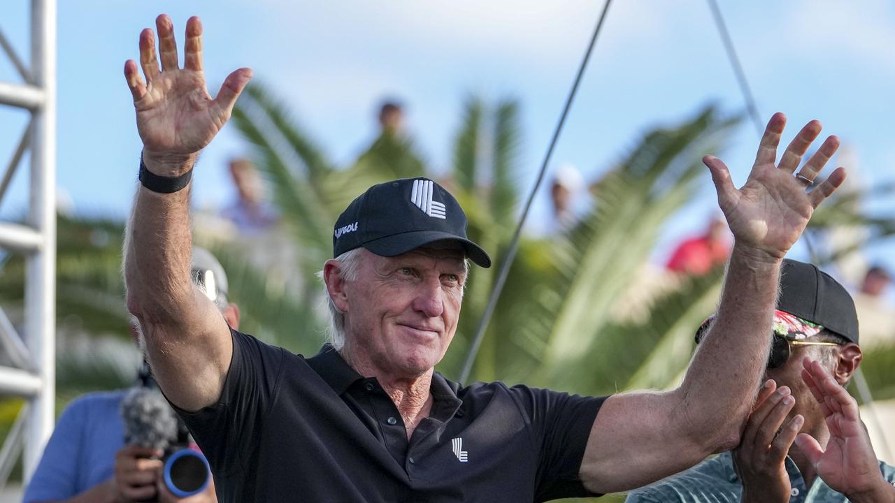 Greg Norman has to leave LIV if the golf civil war is any chance of ending according to Rory McIlroy. Picture: Eric Espada/Getty Images/AFP