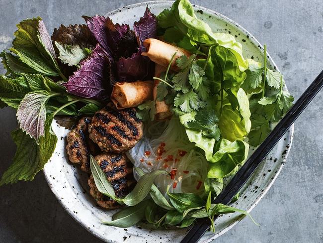 Bun cha salad.