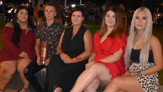 MEMORIAL: From left to right - Alanna Blee, Tarin Blee, Rachel Blee, Mikeely Blee and Tahlia Blee. The Blee's lost family patriarch Jason Blee in 2007 at Moranbah North.