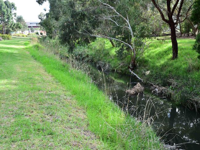 Darebin Creek, where Sanaya’s body was found early on Sunday morning.