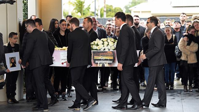 The funeral took place near the family’s Kidman Park home. Picture: Tom Huntley