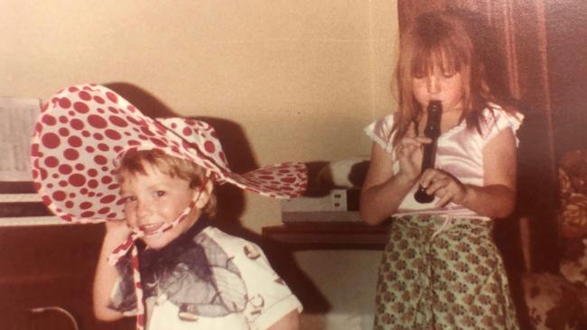 A young Nicole and brother Mark dabbling in the performing arts. Picture: SUPPLIED