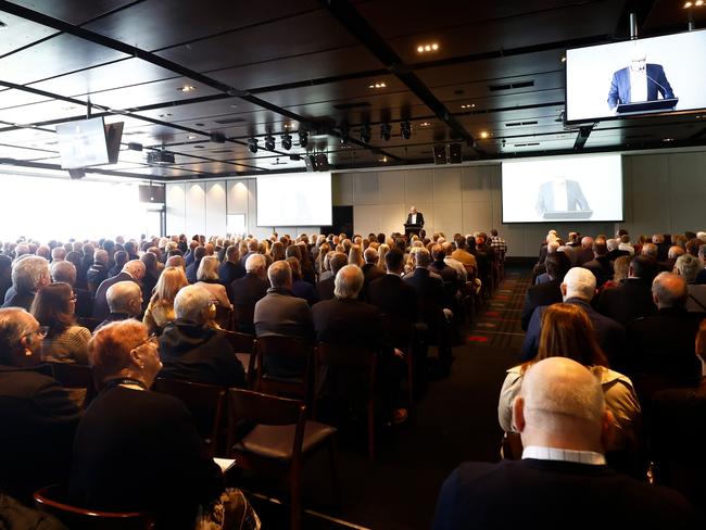 A host of greats attended the funeral of Robert Walls. Picture: Michael Willson/AFL Photos via Getty Images