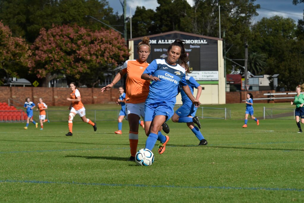 Zoe Brown, Thunder. SWQ Thunder Women vs Brisbane Roar at Clive Berghofer Stadium, April 2018. Picture: Bev Lacey