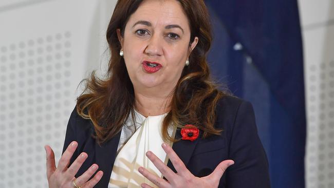 Premier Annastacia Palaszczuk Covid-19 press conference in Brisbane. Thursday November 11, 2021. Picture: John Gass