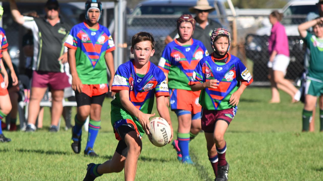 Benderoo/Roma Saints v Lowood Stags U14. Adrian Vowles Cup 2020.
