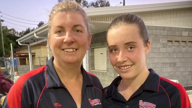 Mother and daughter Christine and Amy Woods were part of the victorious Wanderers A1 women’s team.