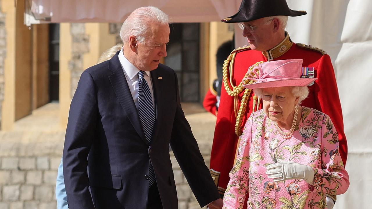 Mr Biden with the Queen. Picture: Chris Jackson/AFP