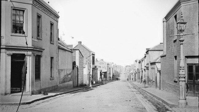 Melbourne’s downtrodden Little Lon district about 1870. Picture: State Library of NSW