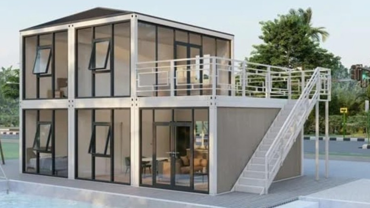 A look at one of the two-storey houses you can buy online. Pictures: Amazon/TikTok