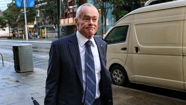 Former long-serving Crown Resorts board member John Poynton arrives at the Perth Casino Royal Commission on Wednesday. Picture: Colin Murty