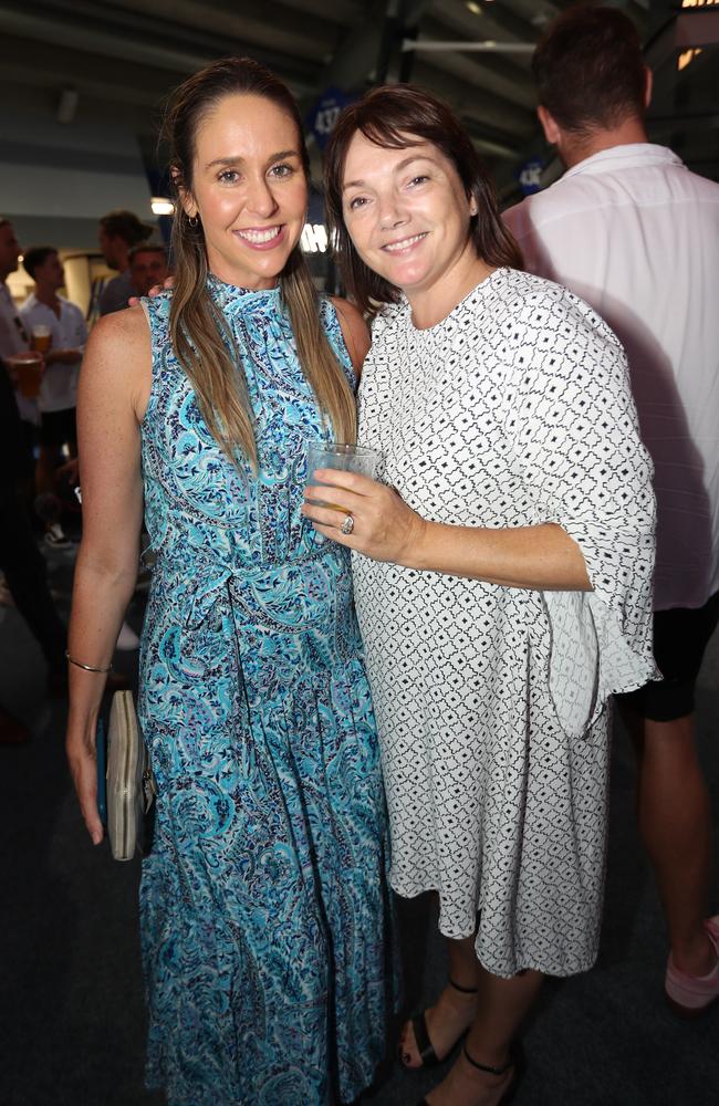 Socials Lions at the Gabba . Sarah Owens and Bec Pini.Pic Annette Dew