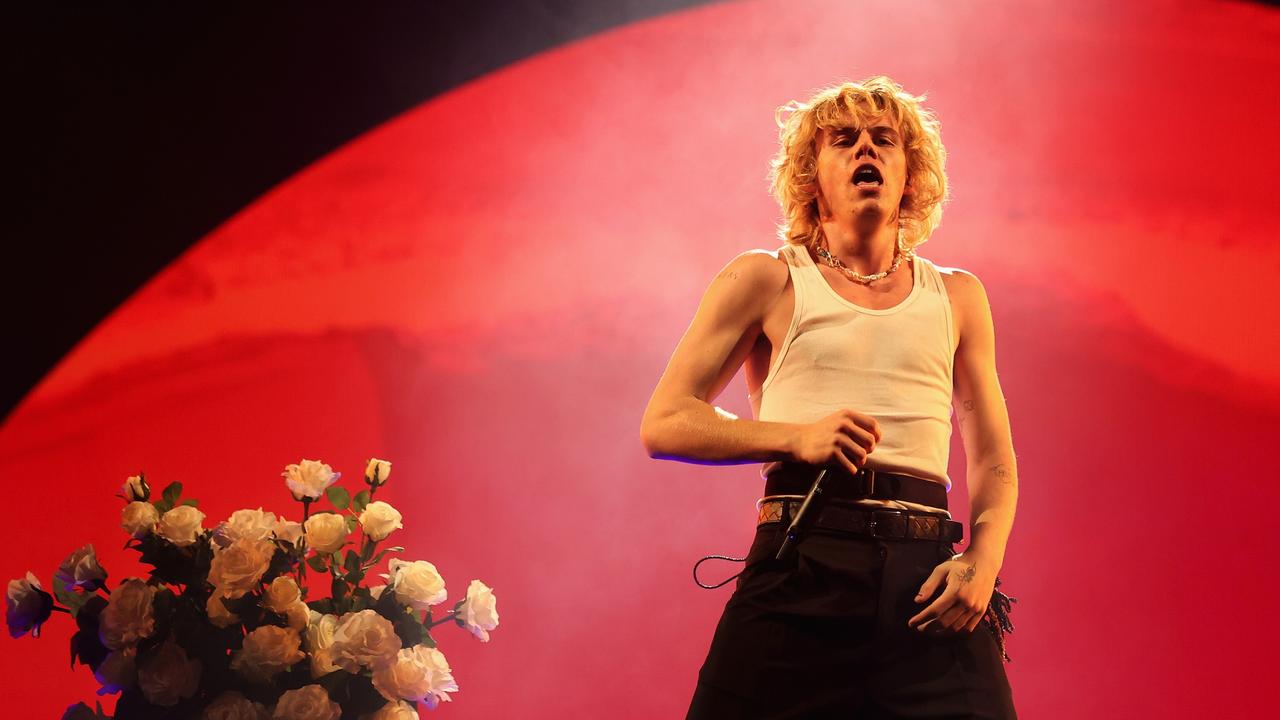 The Kid Laroi performs at Qudos Bank Arena in Sydney. Picture: Cameron Spencer/Getty Images