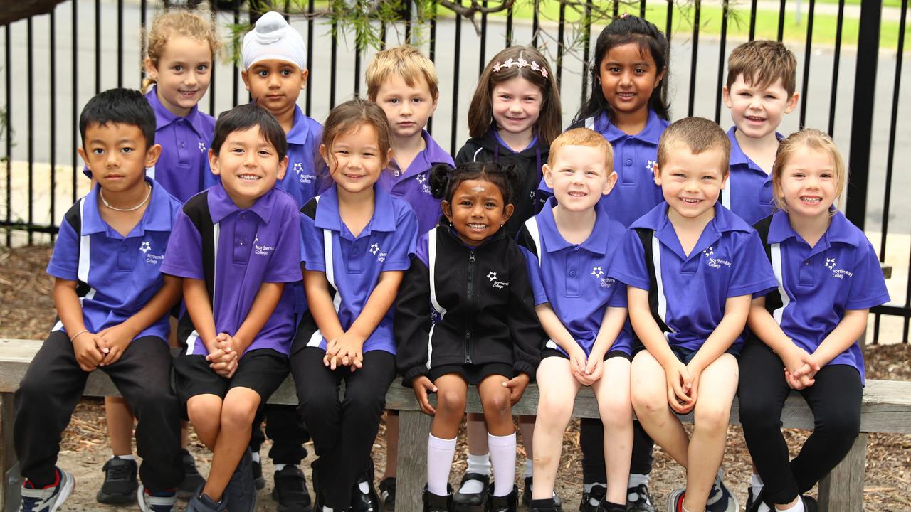 Northern Bay College Wexford 2025 Prep WA2. Front: Ngay Reh, Muhammed Rezwani, Ella Yun, Prathisha Olinathan, Logan Vanderpol, Lucas Allison, Isabella Beck. Back: Oskar Stonehouse, Gurshabad Singh, London Couch, Ellie-May Horkings, Zimmal Fatima, Xander Dezwart