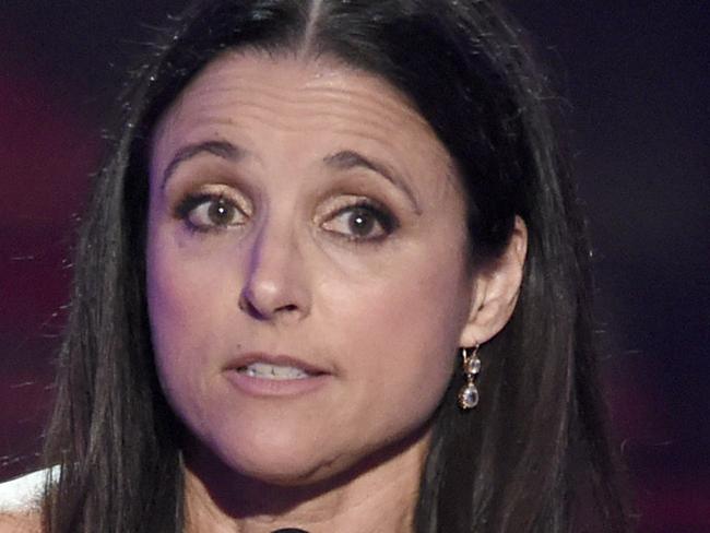 Julia Louis-Dreyfus accepts the award for outstanding performance by a female actor in a comedy series for "Veep" at the 23rd annual Screen Actors Guild Awards at the Shrine Auditorium & Expo Hall on Sunday, Jan. 29, 2017, in Los Angeles. (Photo by Chris Pizzello/Invision/AP)