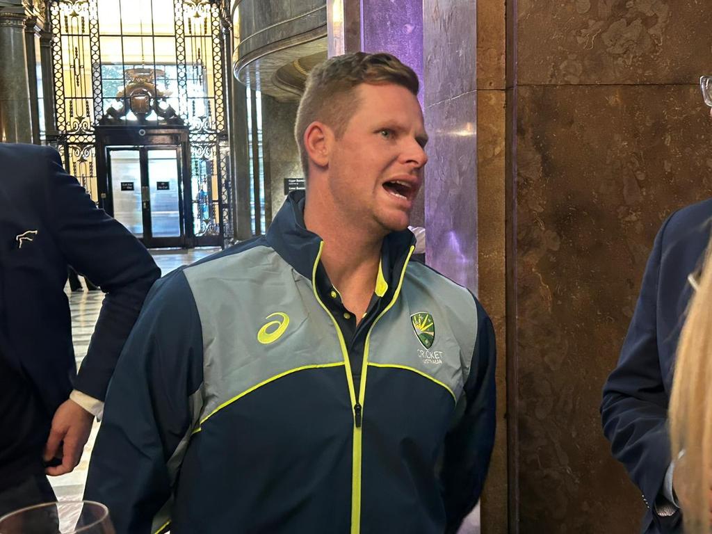 Steve Smith at the Australia House event in London. Picture: Sophie Elsworth