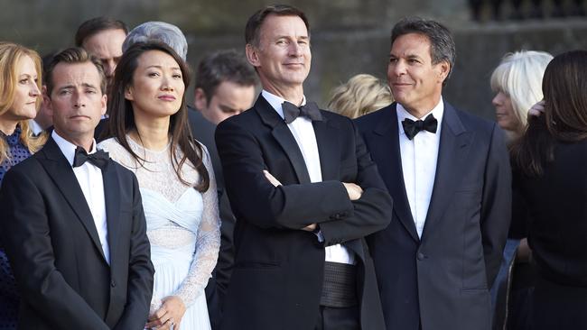 Britain's Foreign Secretary Jeremy Hunt and his wife Lucia at Blenheim Palace. Picture: AFP