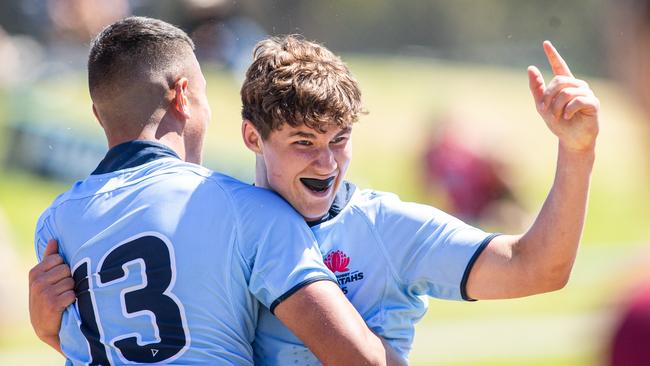 Flynn Farrell celebrates scoring. Picture: Julian Andrews