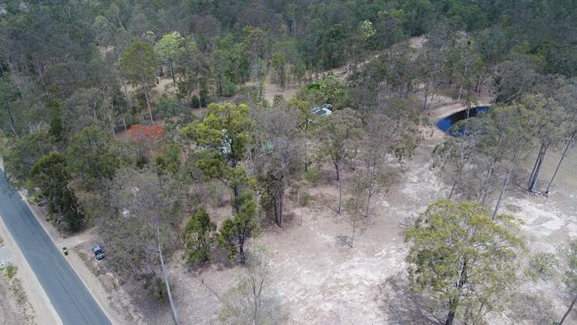 Aerial footage from above shows a dam with a little bit of water in it in Curra, off David Drive which was taken on Tuesday November 26. Photo: Philippe Coquerand