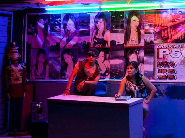 D2RX3R An entrance to a Go-Go bar, Manila, Philippines. Image shot 12/2011. Exact date unknown.